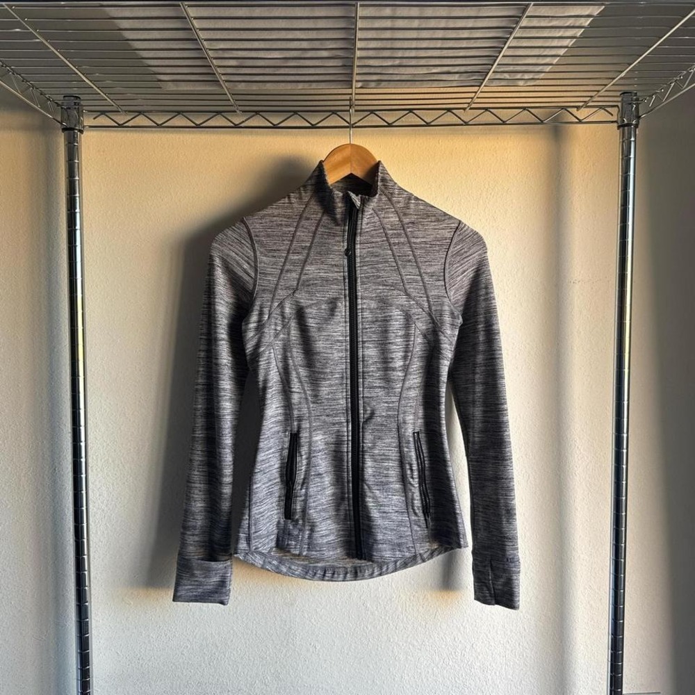 Lululemon Womens Heathered Define Full Zip Athletic Track Jacket